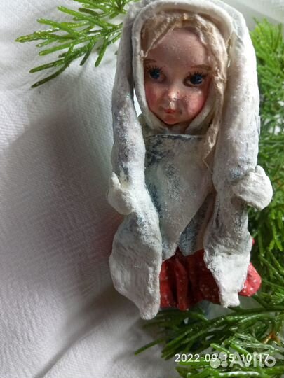 Ватная елочная игрушка “Заюшка”12см