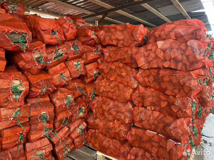 Дрова ольховые в сетках (экстра-сухие, колотые)