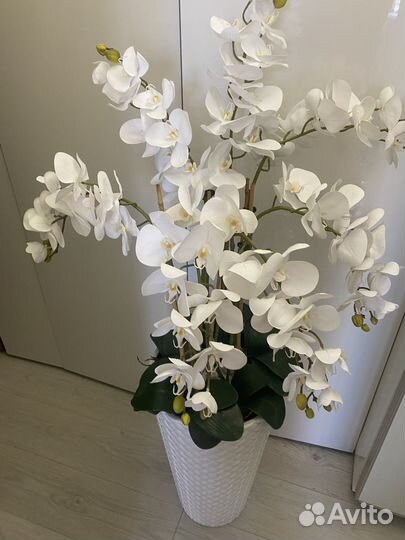 Орхидея искусственная из силикона качество премиум