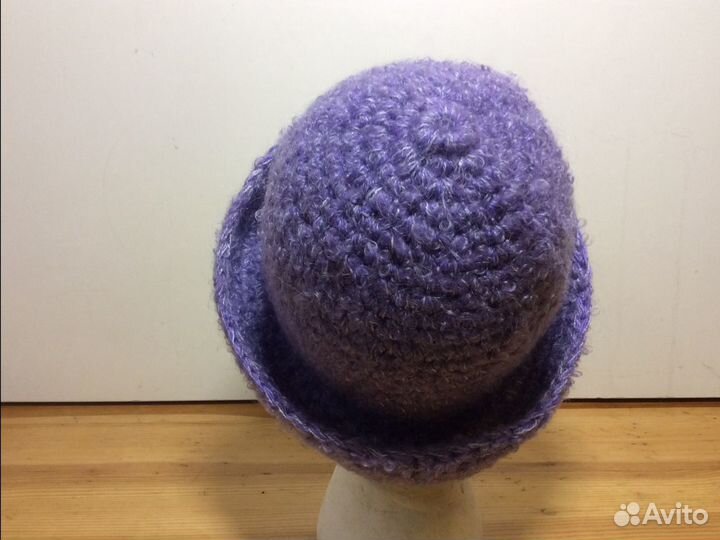 Яркая вязаная шапочка, ручная работа, 53-56, ар296