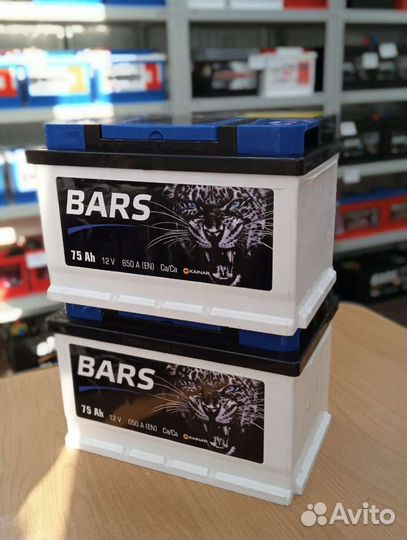 Аккумулятор Bars 75 ач обратной полярности