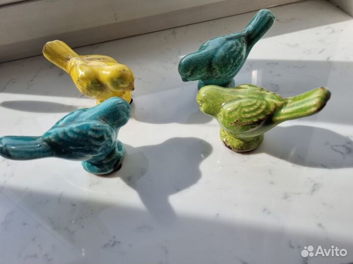 Птички керамические декоративные