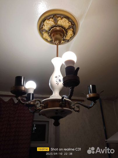 Люстра потолочная бу
