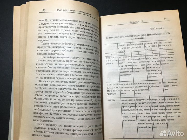 Раздельное питание, Макарова, 1998