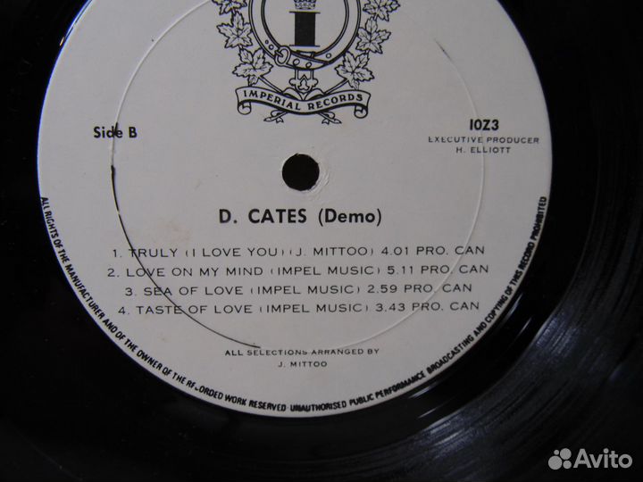 Пластинка (LP) из Англии.Demo Cates. 1