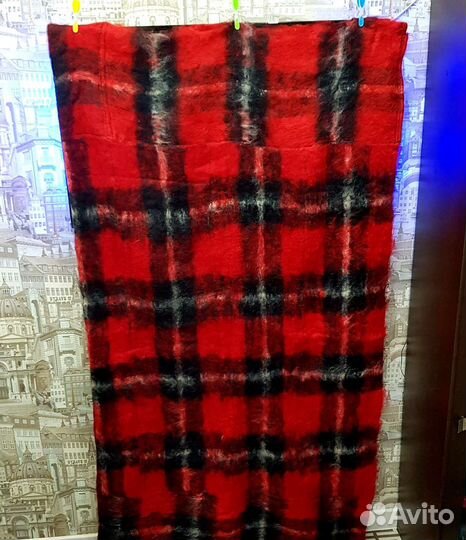 Плед мохеровый СССР (Индия) новый