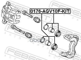 Поршень передн суппорта 0176-AGV10F-KIT 0176-AG