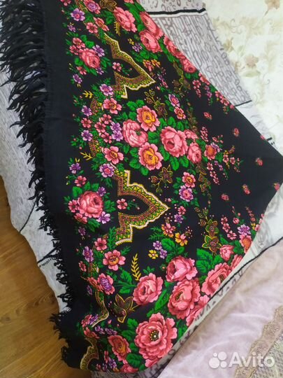 Платок СССР шерстяной Павлопасадский