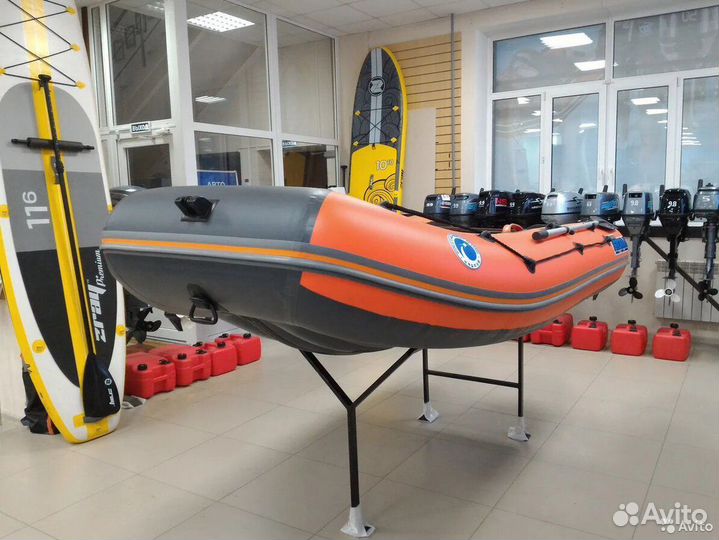 Лодка пвх Stormline Classic Air 315 серо-оранжевая