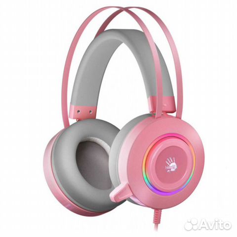 Наушники с микрофоном A4Tech Bloody G521 розовые