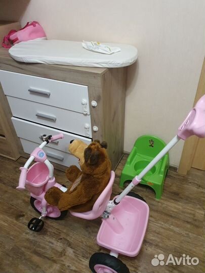 Детский 3х колесный велосипед и машинка