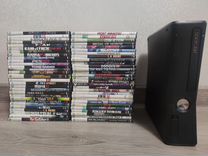Xbox 360 + джойстик + freboot + коллекция дисков