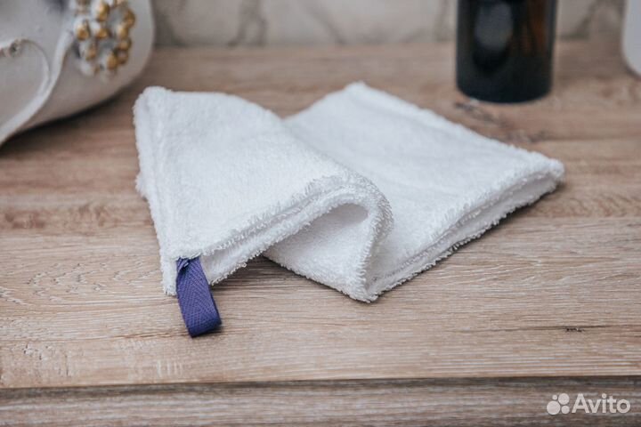 Полотенце махровое, белое, салфетка 30х30