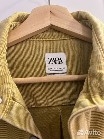 Джинсовая рубашка куртка zara