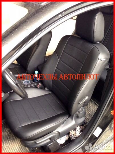 Чехлы Автопилот Mazda 6 gh из экокожи чёрные Класс