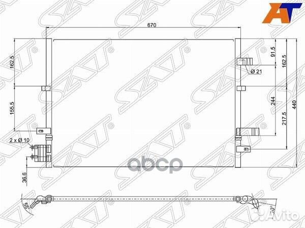 Радиатор кондиционера ford mondeo 00-07 stfd293
