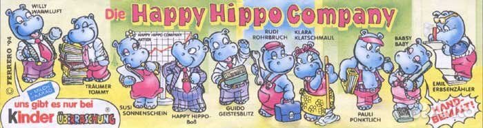 Коллекция Kinder, “Die Happy Hippo Company”, 1994