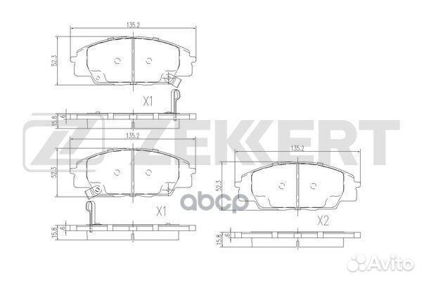 Колодки торм. диск. передн. Honda Civic VII 01