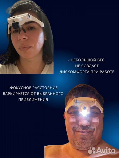 Очки лупа с подсветкой