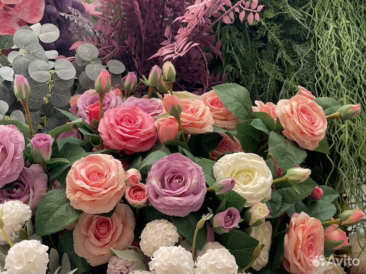 Искусственные цветы розы реалистичные