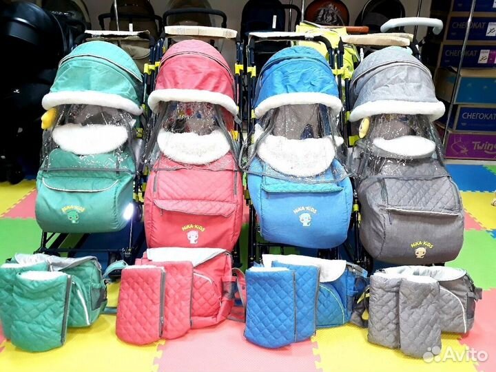 Теплые санки коляски