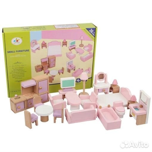 Деревянная мебель для кукольного домика, для кукол