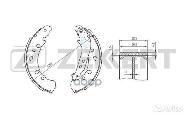 Колодки торм. бараб. задн. Daihatsu Charade 11