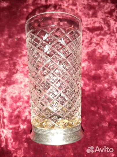 Щипцы Франция серебро, стакан, пудреница