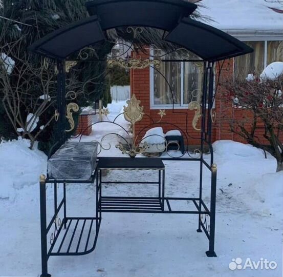 Мангал с печкой