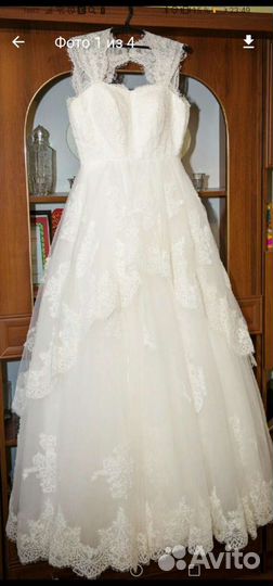 Свадебное платье 44-46бу