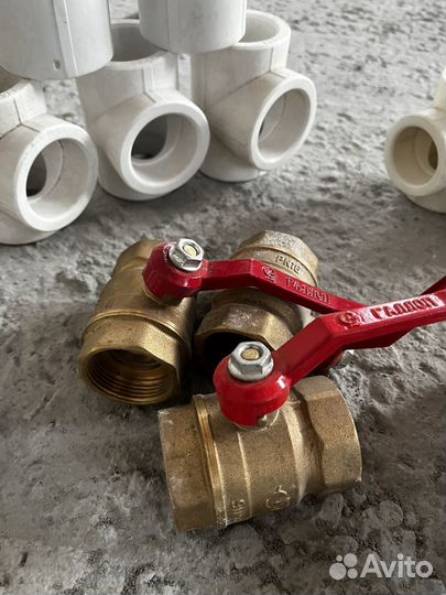 Американки, кран шаровый, муфты п/п