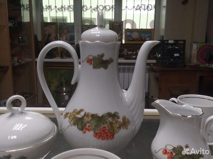 Кофейный фарфоровый сервиз ГДР Jlmenau