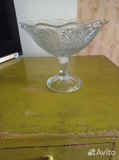 Ваза для фруктов на ножке СССР