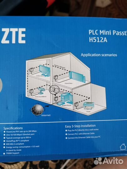 Plc адаптер ZTE H512A