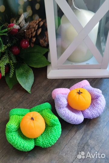 Мыло ручной работы дракон на варежках