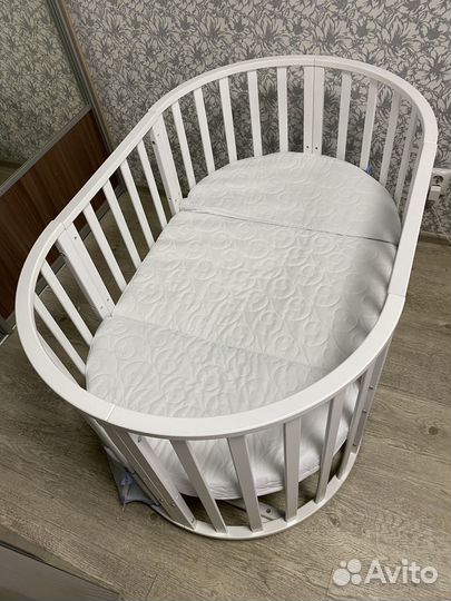 Кроватка трансформер с маятником/на колесах
