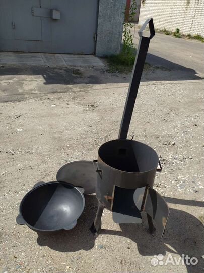 Казан чугунный 16 литров с печкой