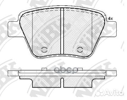 Колодки тормозные дисковые задние PN0550 skoda