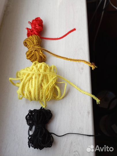 Тесьма советская синяя, красная, зеленая и пр