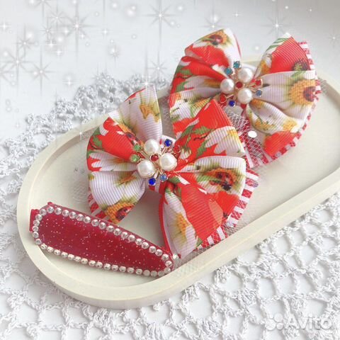 Комплект: Бантики для волос. Резиночки и заколки