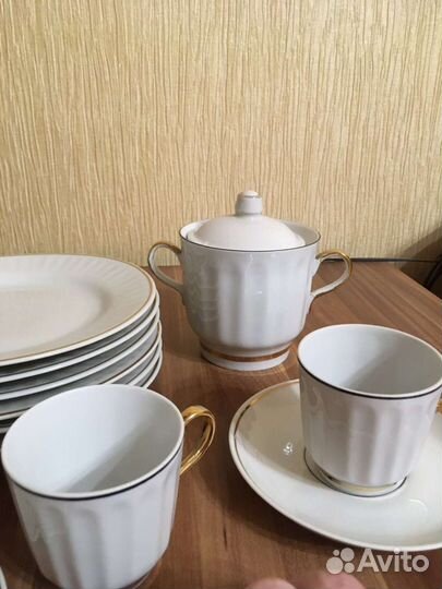Сервиз кофейный СССР белый Барановка