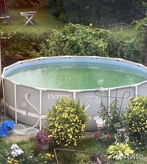 Бассейн Intex каркасный 457 х 122 см с фильтром бу