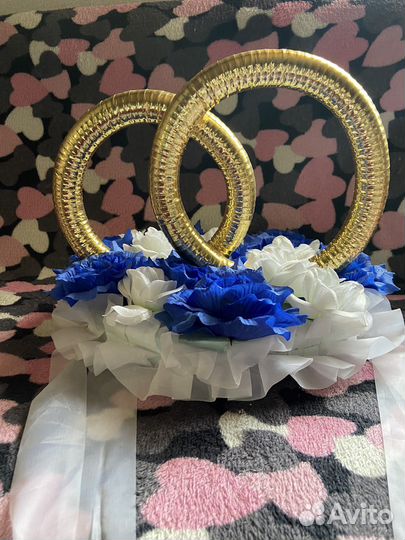 Кольца на машину свадебные