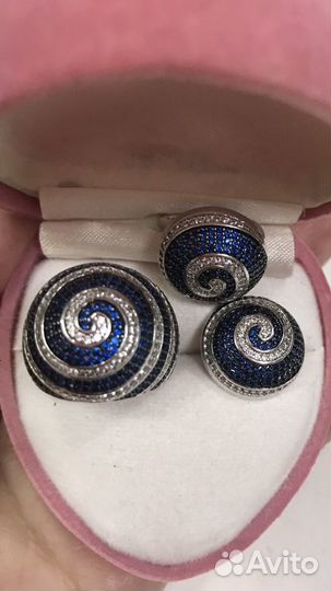 Серебряные серьги кольцо