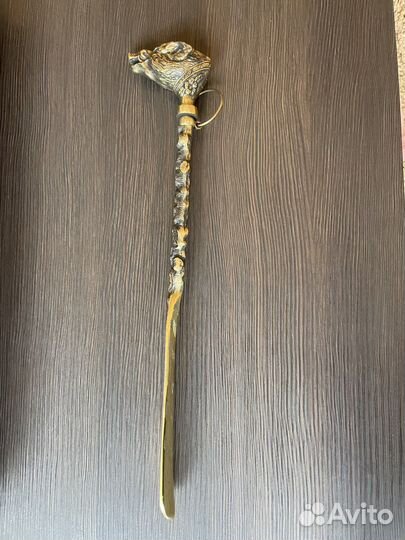 Ложка для обуви бронза