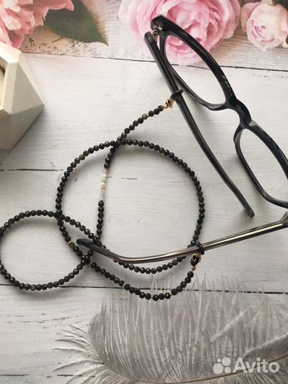 Цепочка для очков из натуральных камней