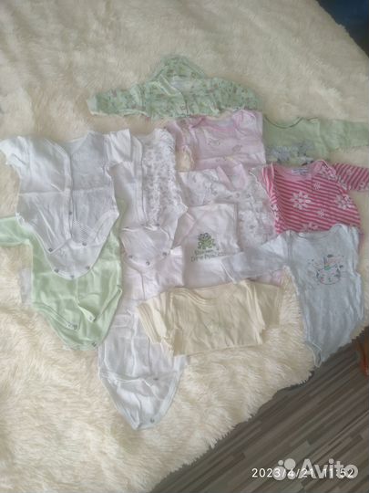 Вещи пакетом (комбинезоны,боди,штаны) от 48р