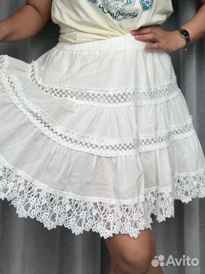 Юбка кружевная мини