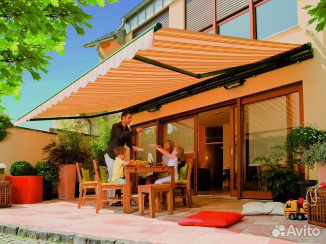 Маркиза для террасы, ширина 5,45 м х вылет 3 м