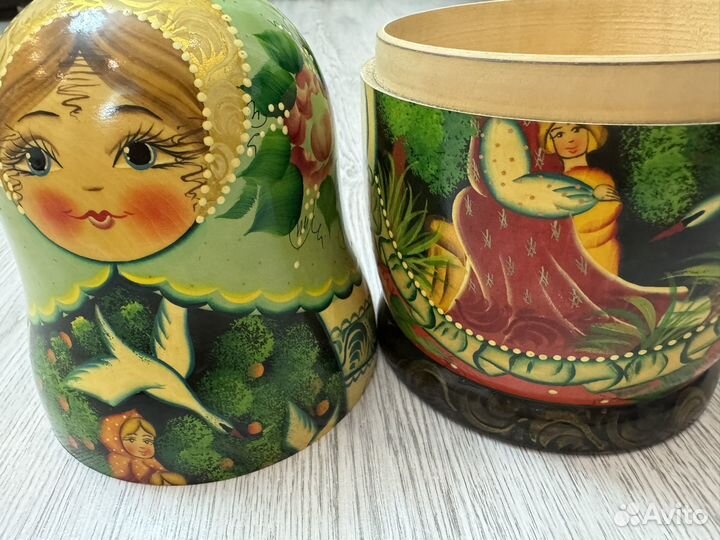 Матрешка одинарная Гуси-лебеди